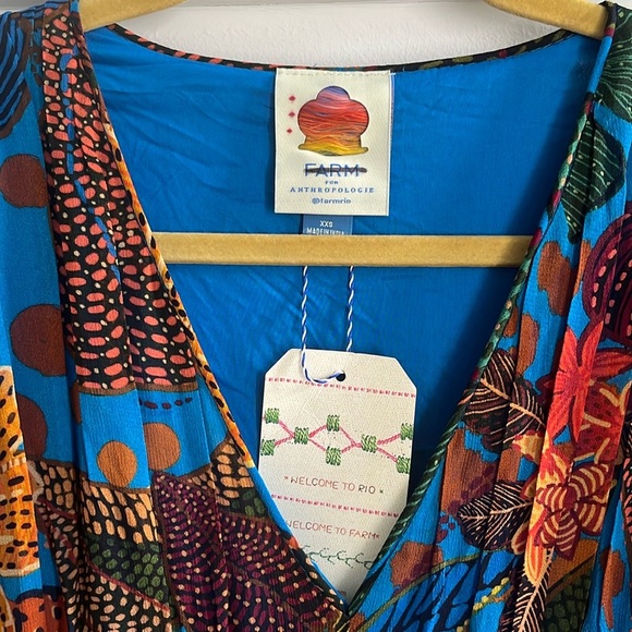 Farm Rio Puff Sleeve Maxi Dress Size XXS NWT - Picture 6 of 16